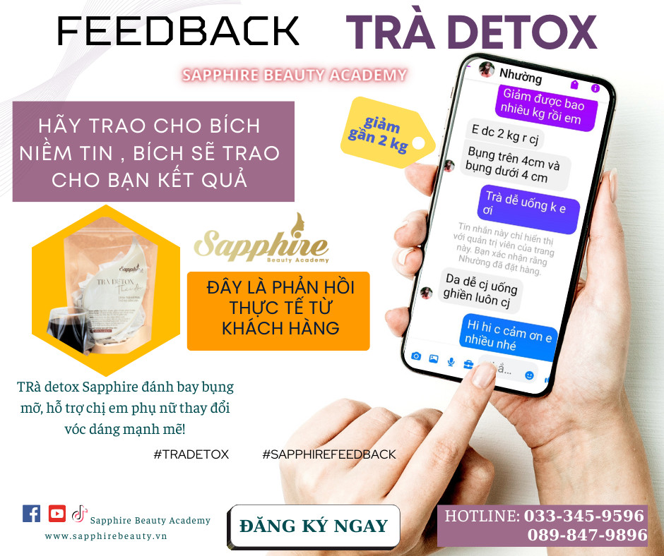 Trà detox thải độc – đào thải mỡ thừa, hỗ trợ giảm cân Sapphire 13