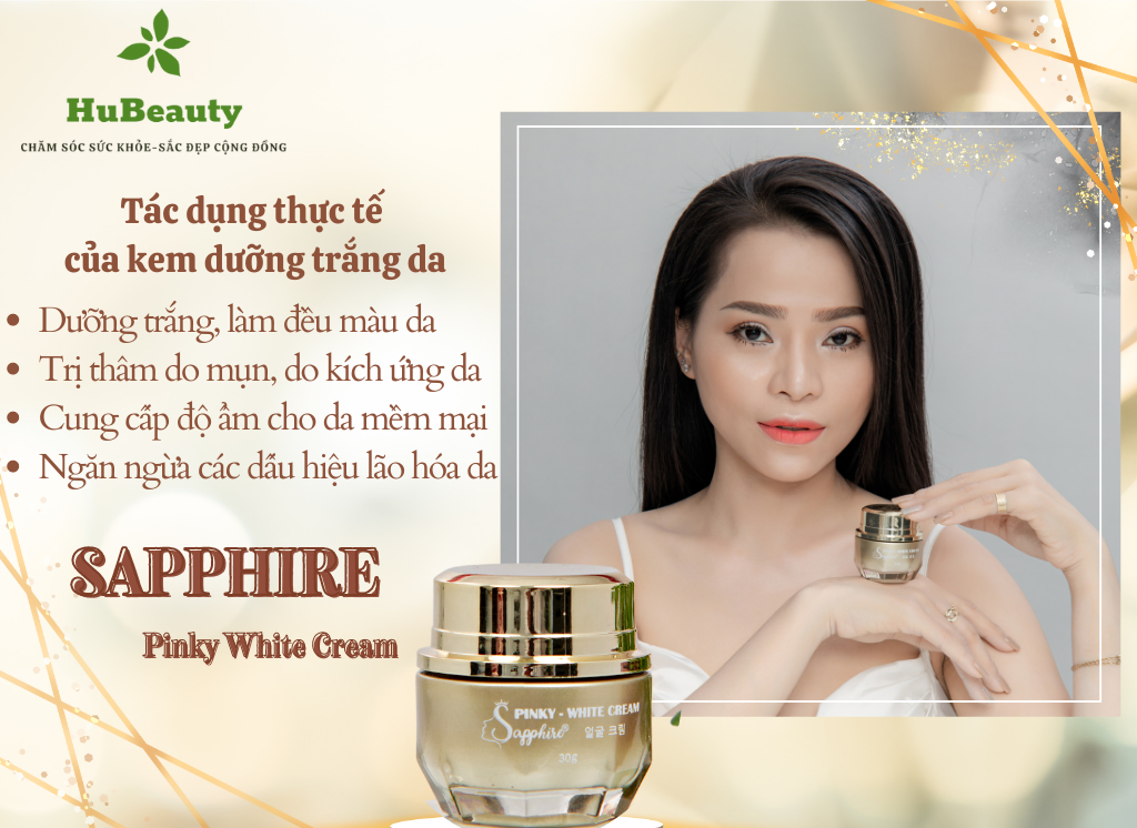 Kem dưỡng da mặt siêu kích trắng Sapphire Pinky White Cream 3