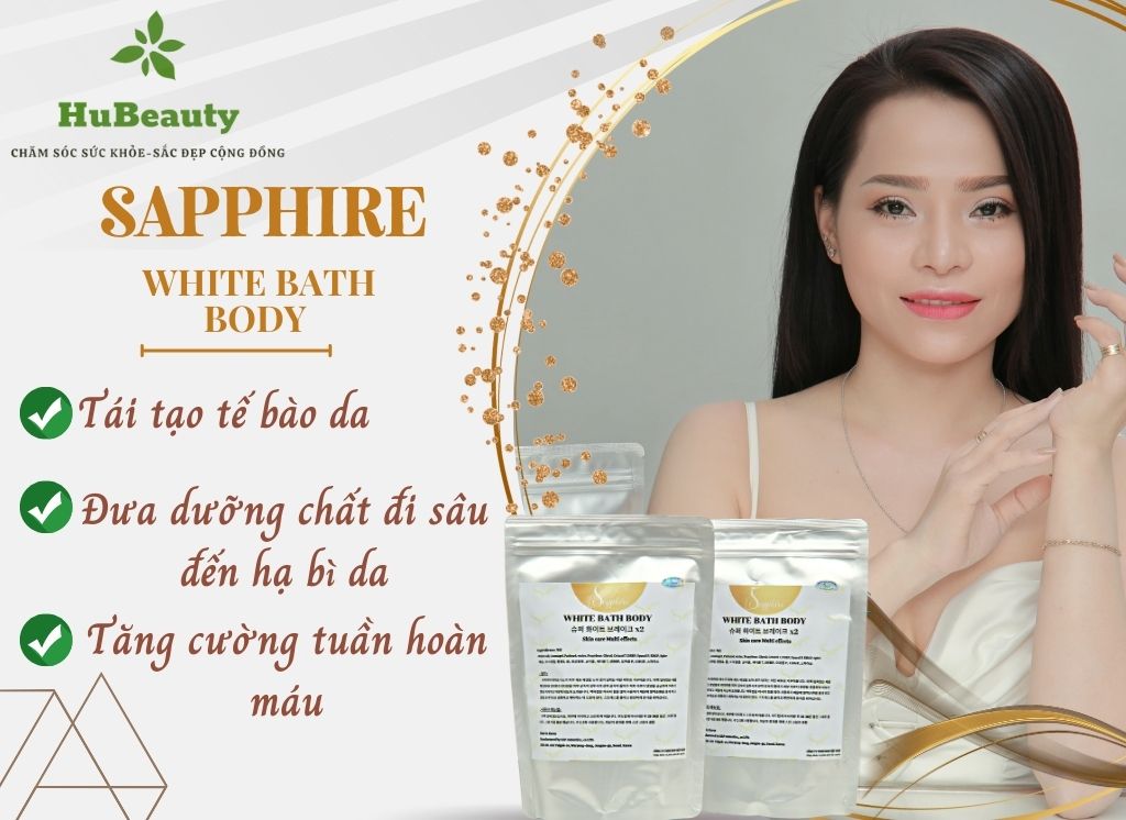 Kem tắm trắng Sapphire White Bath Body 3