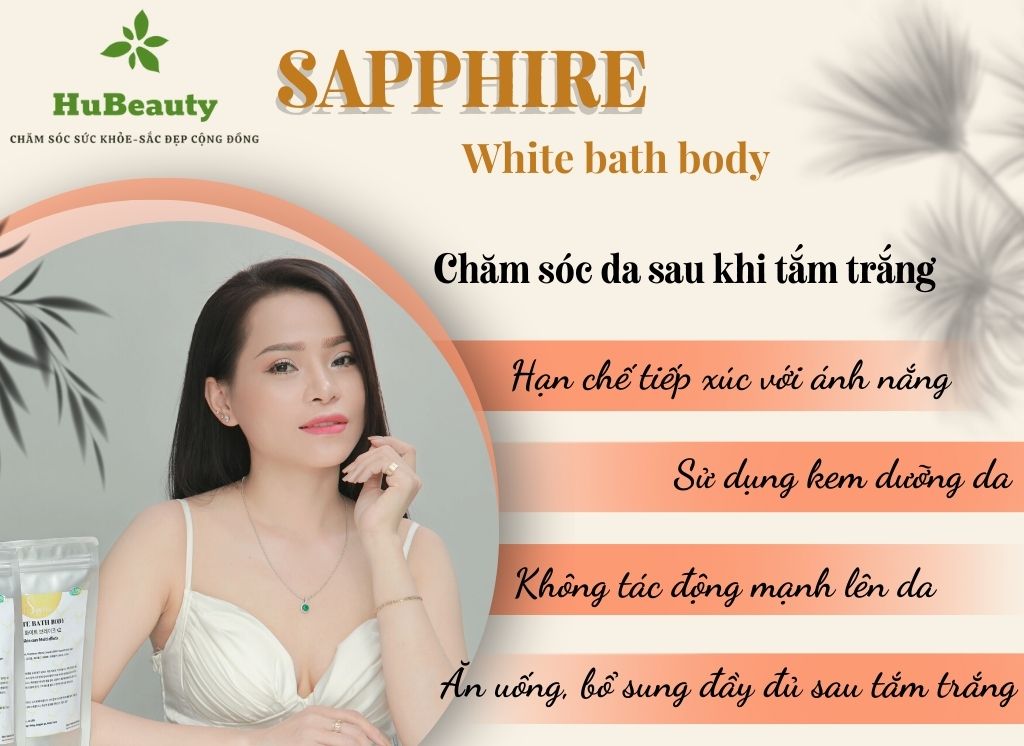 Kem tắm trắng Sapphire White Bath Body 6