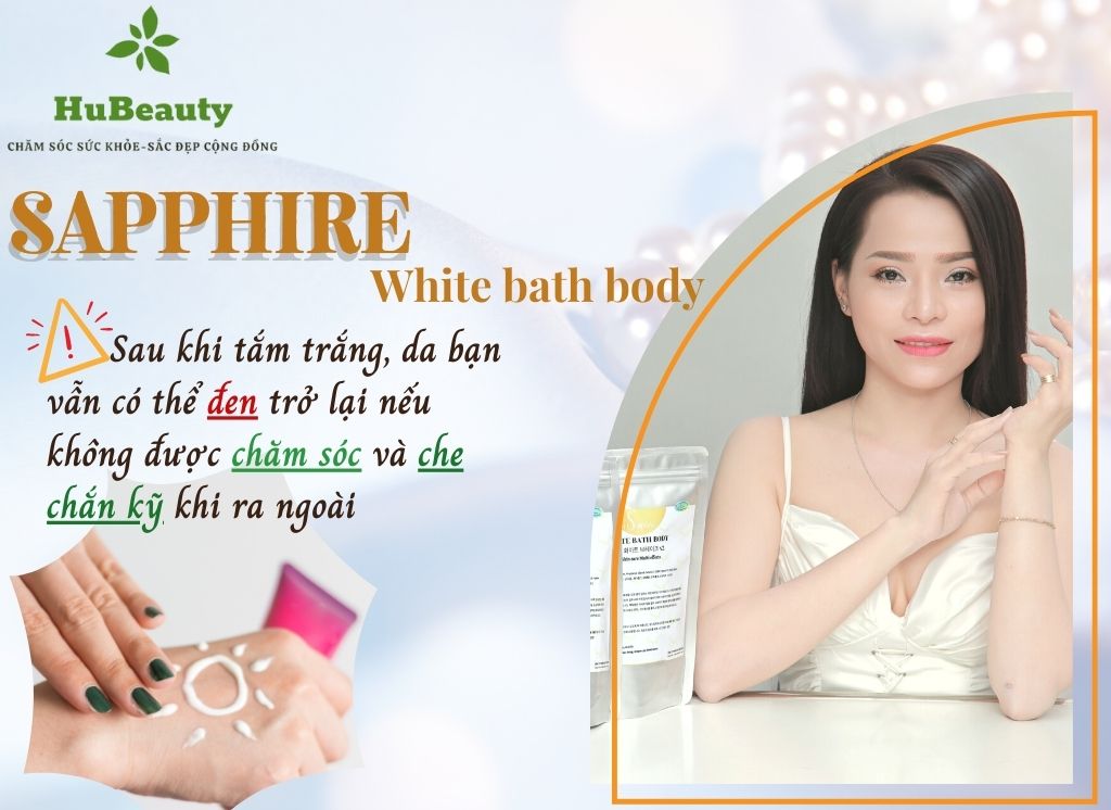 Kem tắm trắng Sapphire White Bath Body 10