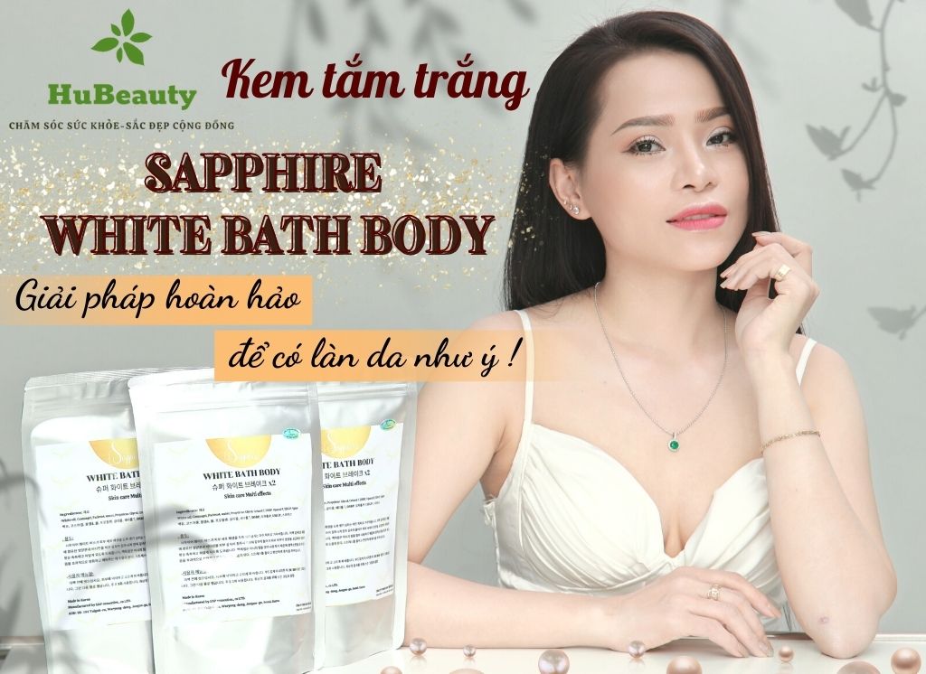 Kem tắm trắng Sapphire White Bath Body 2