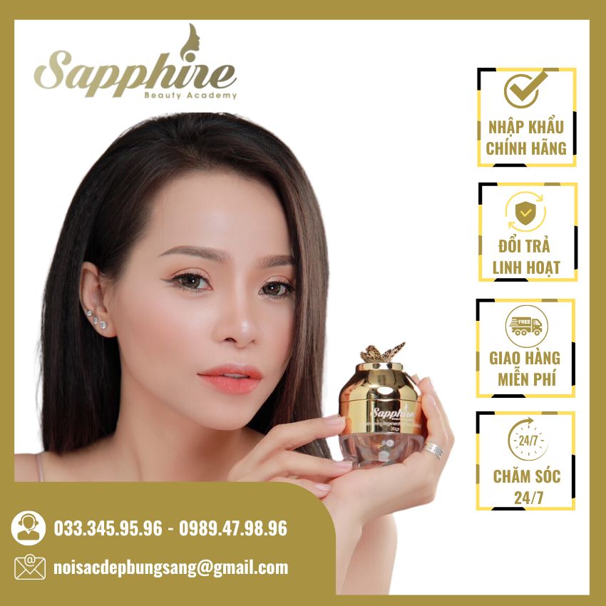 Kem Dưỡng Da Siêu Kích Trắng Sapphire Skin Whitening Regenerating Face Cream x 2 1