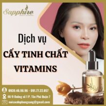 Dịch vụ cấy tinh chất Vitamins tại Sapphire Beauty Academy