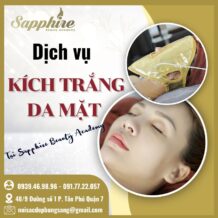 Dịch vụ kích trắng da mặt tại Sapphire Beauty Academy