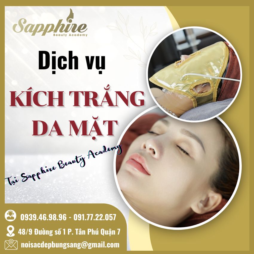 Dịch vụ kích trắng da mặt tại Sapphire Beauty Academy