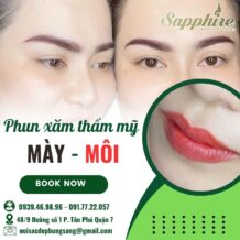 Dịch vụ phun xăm thẩm mỹ mày môi tại Sapphire Beauty Academy